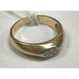 A ten carat gold diamond set ring approximately 5.