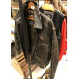 A gentleman's Harley Davidson leather jacket with Harley Davidson leather waistcoat,