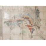 A 19th Century folding map of England and Wales "Geological Map of England and Wales Reduced by