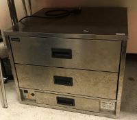 A Lincat three-drawer food warmer cabinet