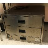 A Lincat three-drawer food warmer cabinet