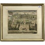 A framed and glazed topographical study of Honsdon House inscribed "Matthew Bluck of Honsdon House