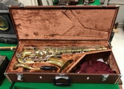 A Yamaha YTS-25 lacquered tenor saxophone (serial number 004401),