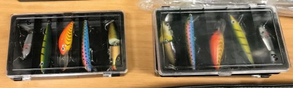 22 boxes of various modern lures (five per box) (110 total)