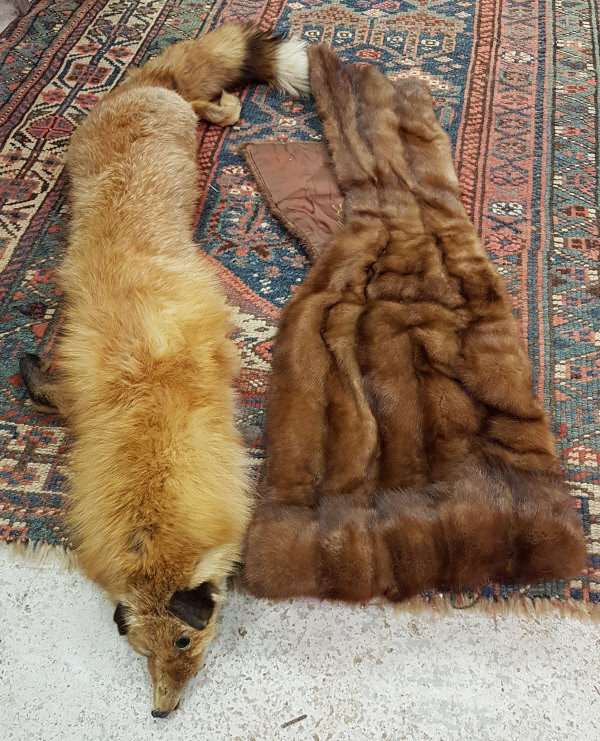 A Harrods Fox stole with part stuffed centre section,