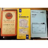 A box of various maps,