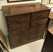 An early 19th Century mahogany chest,