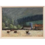 FREDERICK CAMERON-STREET "Highland Cattle - Inverness" pastel, signed lower right,