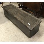 A 17th Century oak hutch or coffer of small slim proportions CONDITION REPORTS