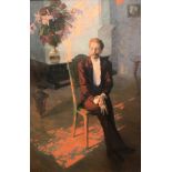 ALEXANDER PINOGOV "The composer Scriabin" a full length portrait study of the artist sat in