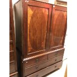 A 19th Century mahogany linen press