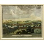 AFTER PIETER VAN DER AA "Perth bird's eye view" an 18th Century hand coloured copper engraving