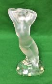 A Lalique frosted glass model of a female nude,