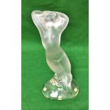 A Lalique frosted glass model of a female nude,