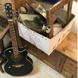 A Vintage VEC 350ABF semi acoustic guitar,