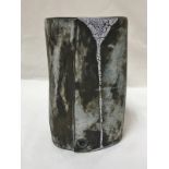 HILARY MAYO (Contemporary) - a hand-built stoneware vessel with dripped glaze detail,