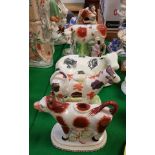A collection of five items of pottery including Alexander Ceramics limited edition Staffordshire