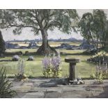 MARJORIE PORTER "Garden, Pensthorpe near Fakenham" oil on canvas,