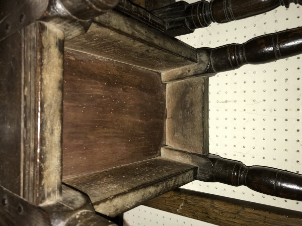 Two oak joint stools together with an oak credence style side table and an oak single leaf drop - Image 12 of 22