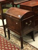 A Regency mahogany and cross-banded dome top cellarette,