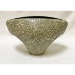 CHRIS CARTER (Born 1945) - a thrown and altered stoneware vase with textured glaze,