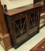 A Victorian mahogany two door display cabinet