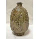PHIL ROGERS (Born 1951) - a narrow necked salt-glazed jar with incised corn decoration,