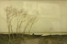 WILLIAM TATTON WINTER (1855-1928) "The Ferry" watercolour signed lower right together with RONALD