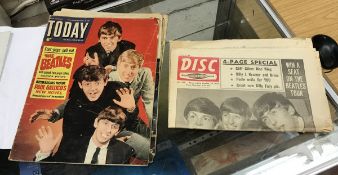 A collection of ephemera relating to the Beatles comprising three editions of Fabulous dated