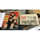 A collection of ephemera relating to the Beatles comprising three editions of Fabulous dated