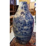 A 19th Century Japanese blue and white floor vase,