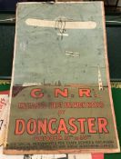 A mid 20th Century poster for GNR "England's First Aviation Races at Doncaster October 15th-23rd",