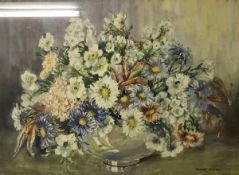 MARION BROOM (1878-1962) "Mixed Flowers" watercolour,