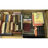 Two boxes of assorted books to include various cookery books, encyclopedia,