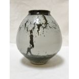 PETER SPARREY (Born 1967) - a tenmoku and chun glazed vase, bears impressed potter's mark to base,