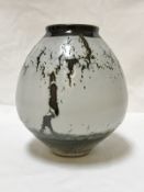 PETER SPARREY (Born 1967) - a tenmoku and chun glazed vase, bears impressed potter's mark to base,