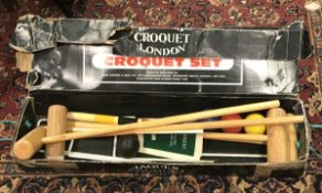 A Jaques intermediate croquet set in cardboard box