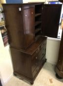 A mahogany cabinet on chest in the Georgian style,