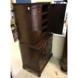 A mahogany cabinet on chest in the Georgian style,