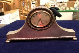 A Tudric pewter mantel clock, No'd.