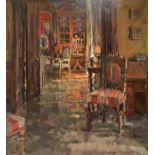 SUSAN RYDER "Hallway chair Le Beuvriere" an interior scene, oil on canvas,