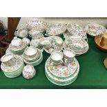 A large collection of Minton "Haddon Hall" floral decorated dinner wares,