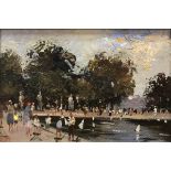 ROY PETLEY "A day in the park" oil on board,