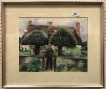 BETTY PENNELL "The Priest's house" pastel signed lower right,