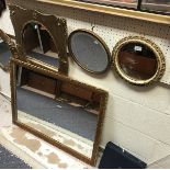 Two gilt framed wall mirrors,