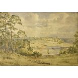 PARKMAN "View from Kings Weston Park looking towards Bristol" watercolour,