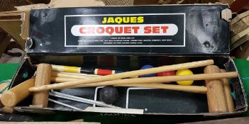 A Jaques intermediate croquet set in car