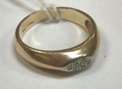 A ten carat gold diamond set ring approximately 5.