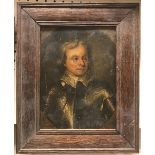 AFTER VAN DYCK "Gentlemen Wearing Armour" oil on panel inscribed lower left "Van Dyck fecit"