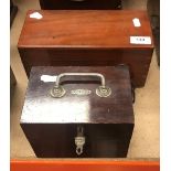An early 20th Century mahogany cased Ever Ready battery powered electrical therapy unit,